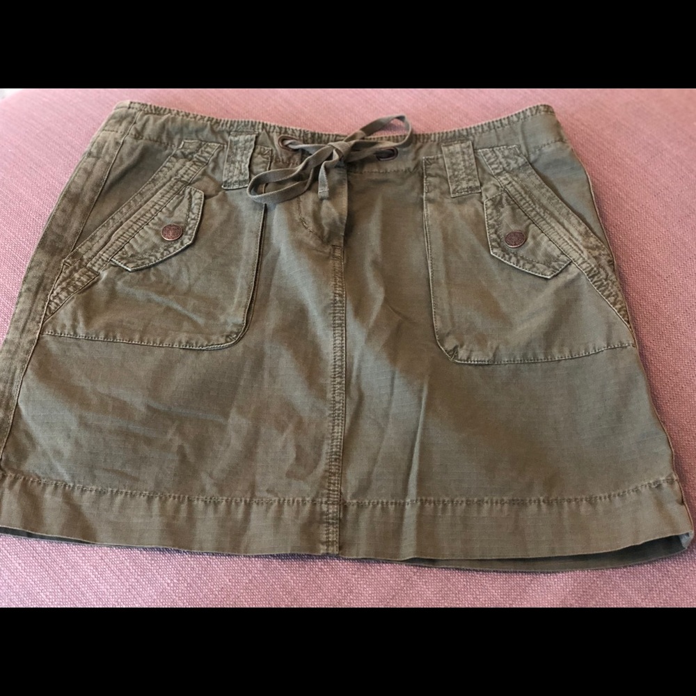 J. Crew Chino Army Green Mini Skirt